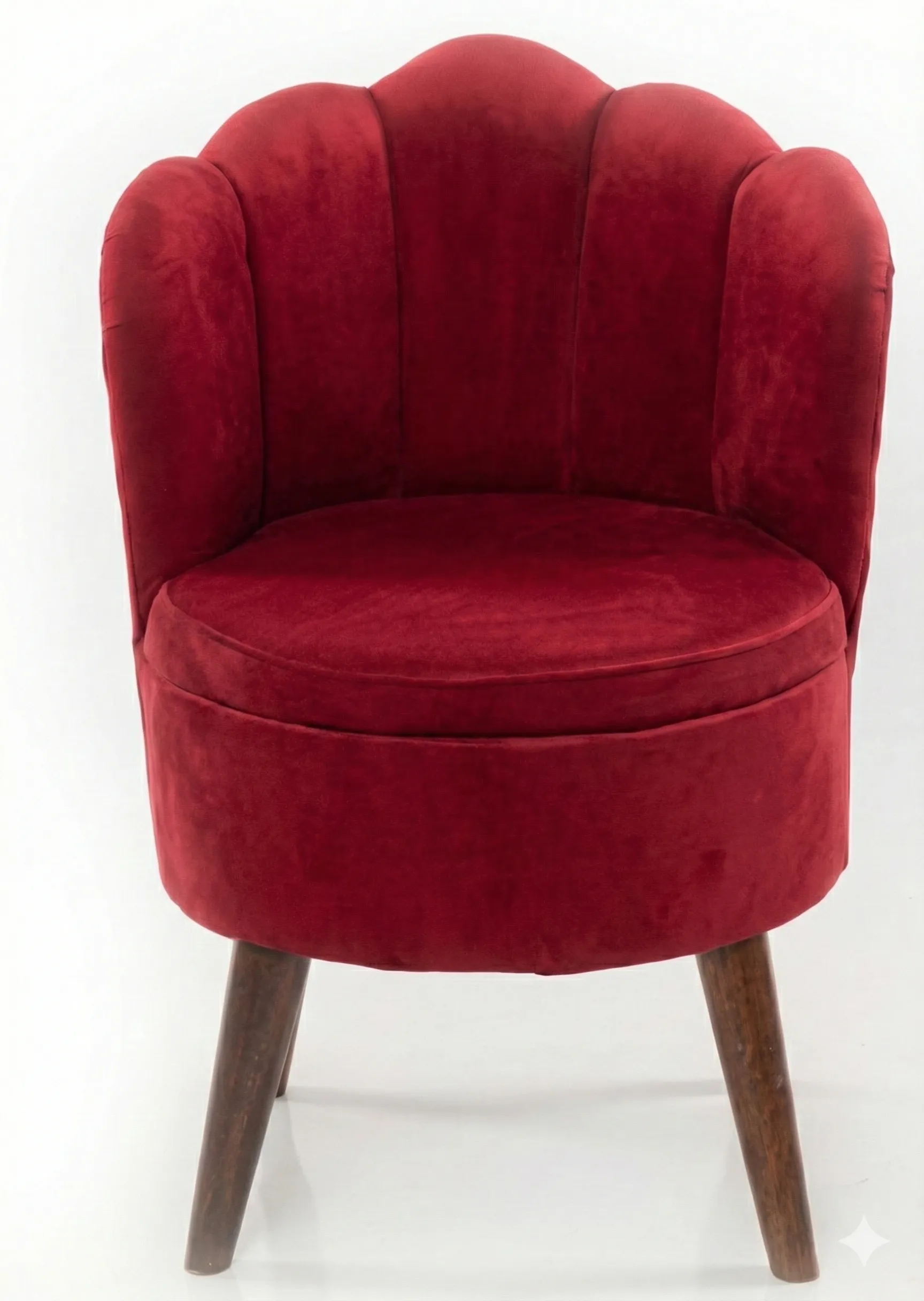 Puff Abanico Comodidad con Elegancia Roja