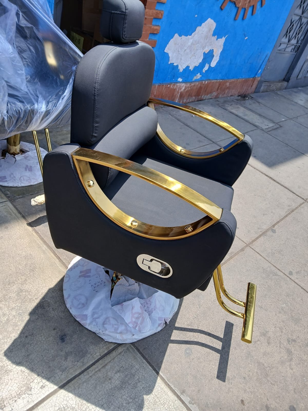 Silla de maquillaje Bordes Dorados