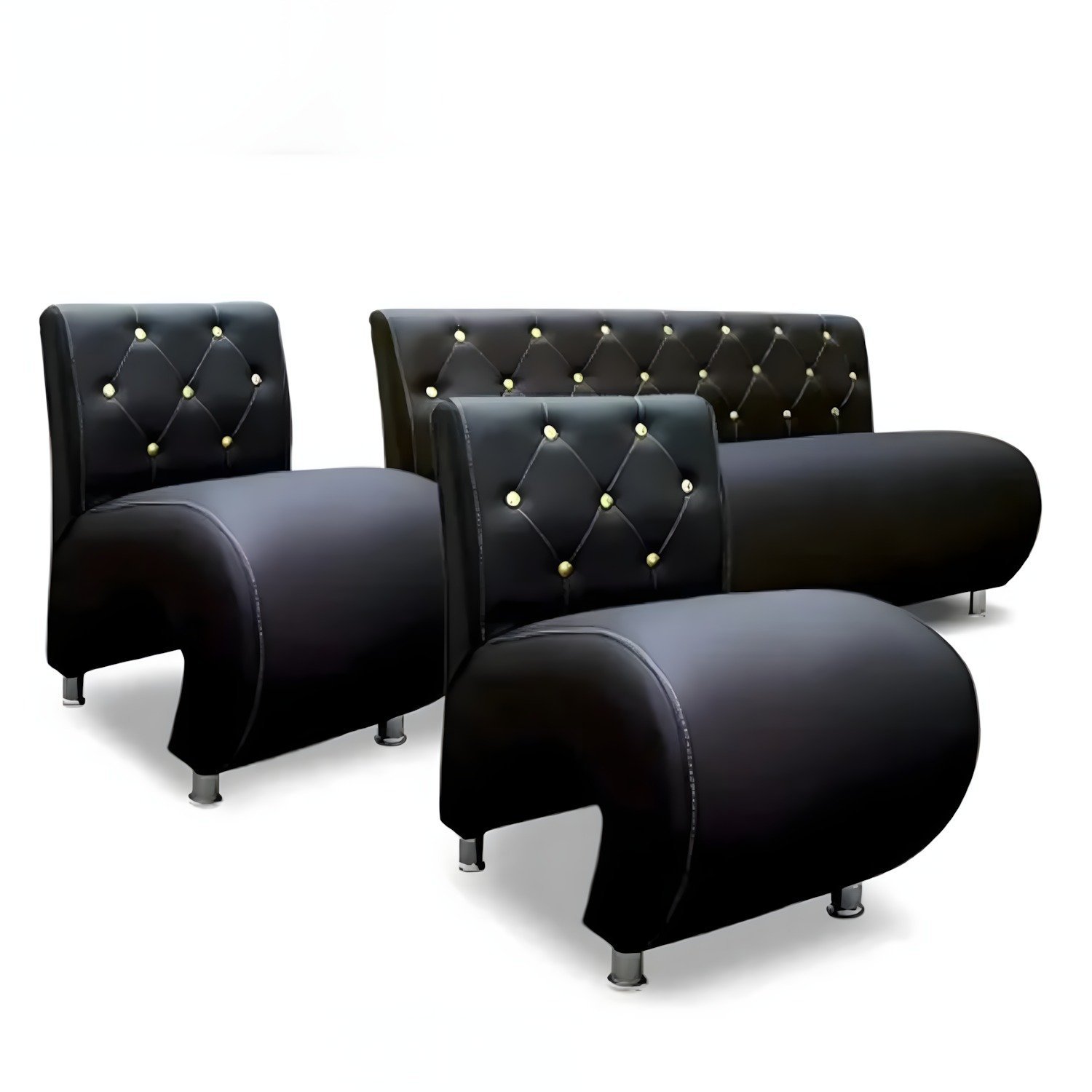 Juego de sillon puntos dorados