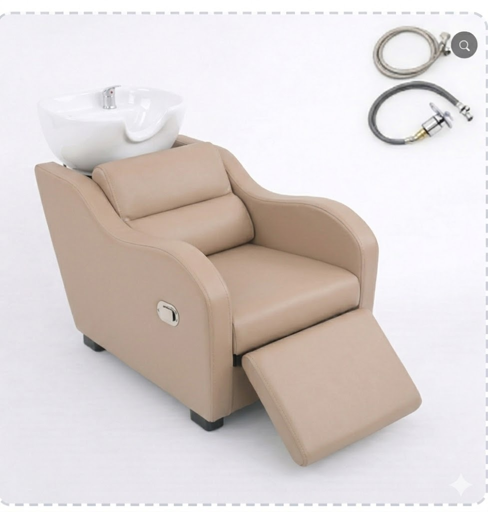 lavacabeza beige con loza