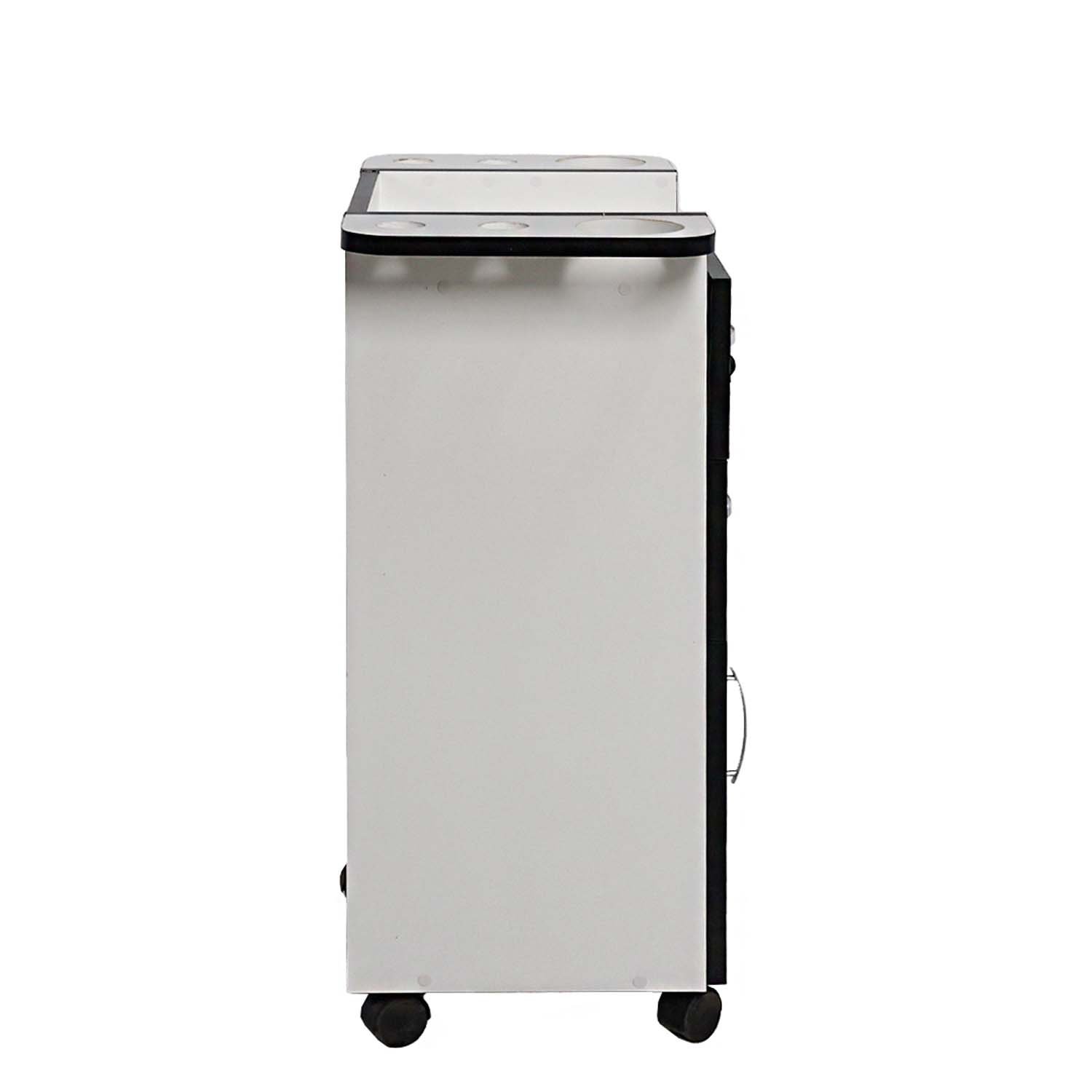 Carrito Auxiliar con Cajones y Puerta WHITE BLACK 3