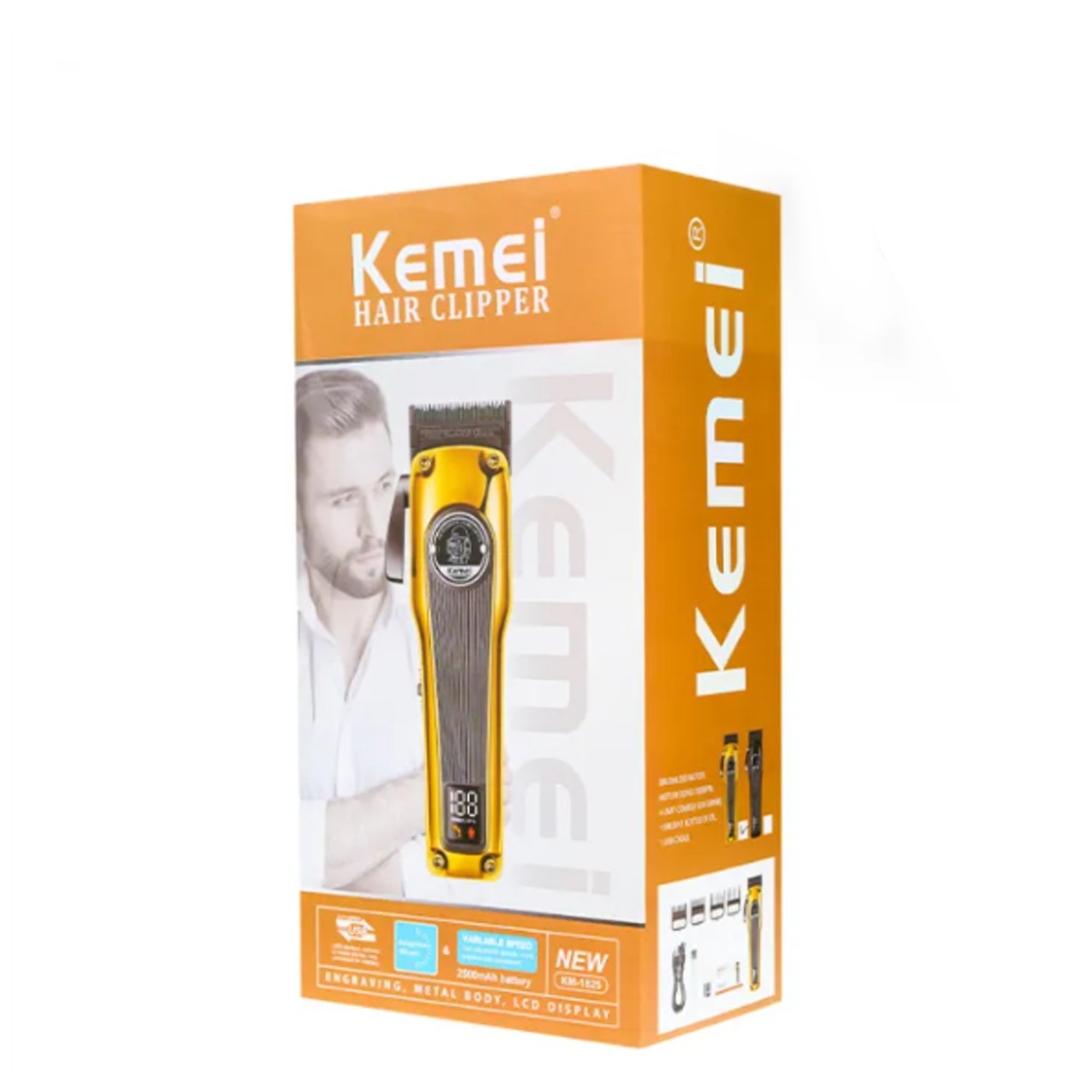 Máquina Clipper Kemei PowerGold LED 4