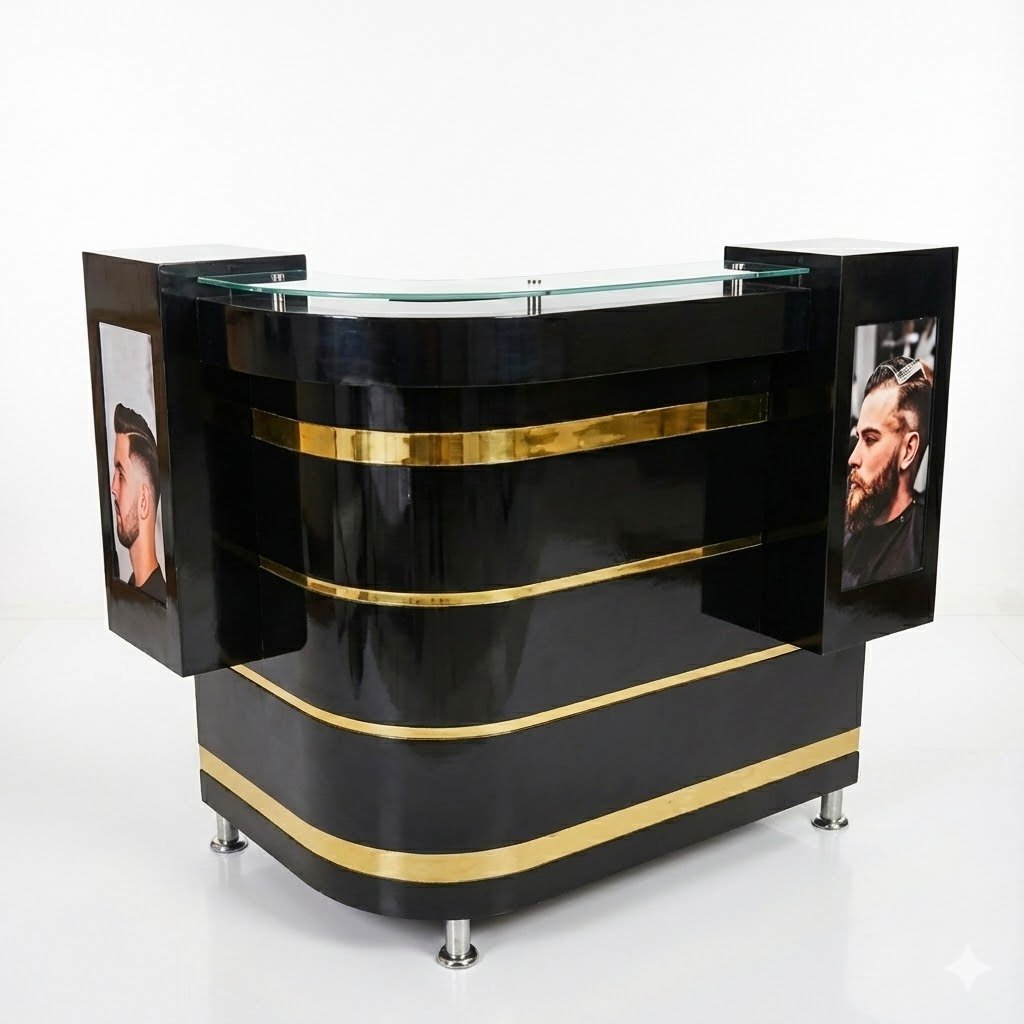 Counter de Recepcion Black & Gold