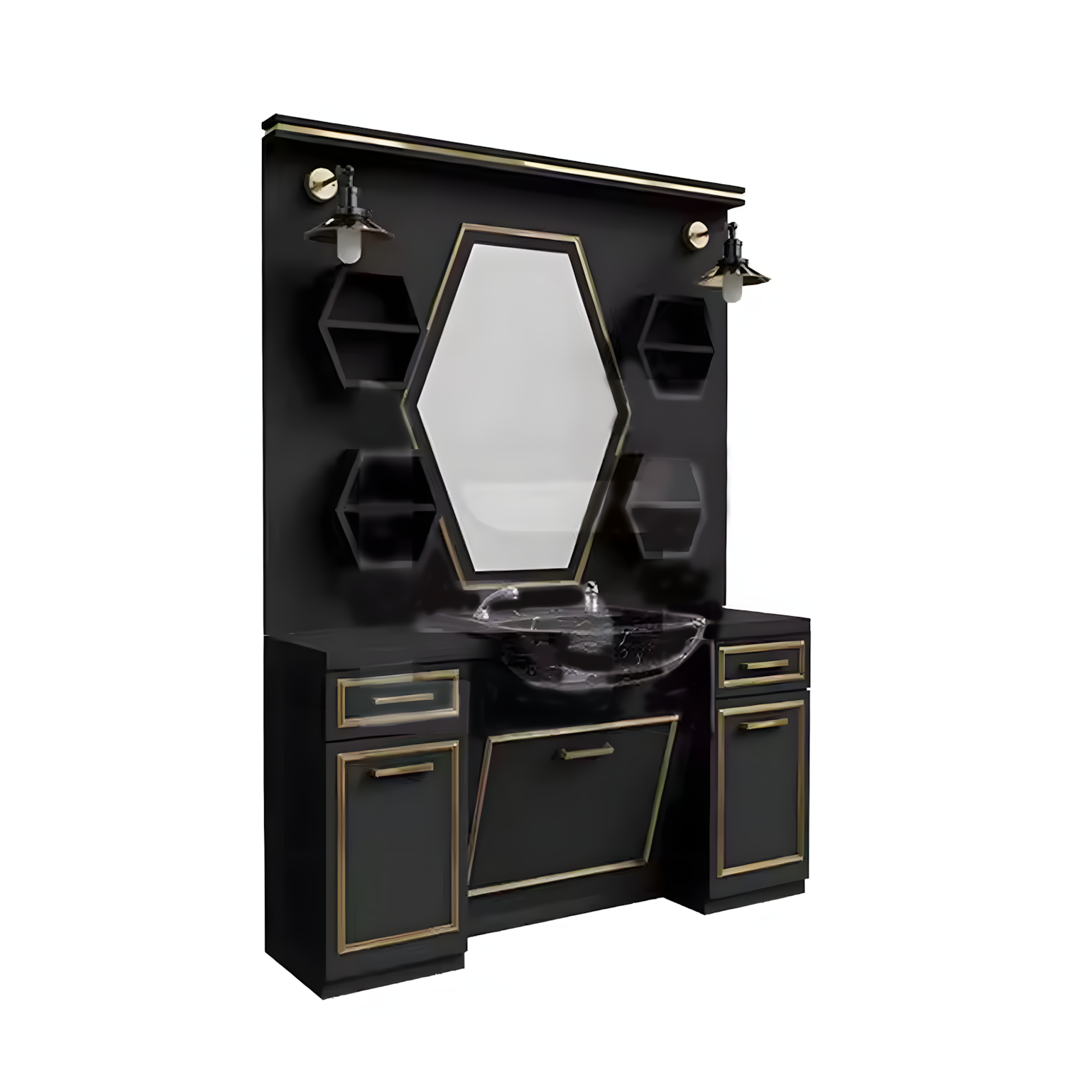 Estación con Espejo Estilo Elegante Ikia