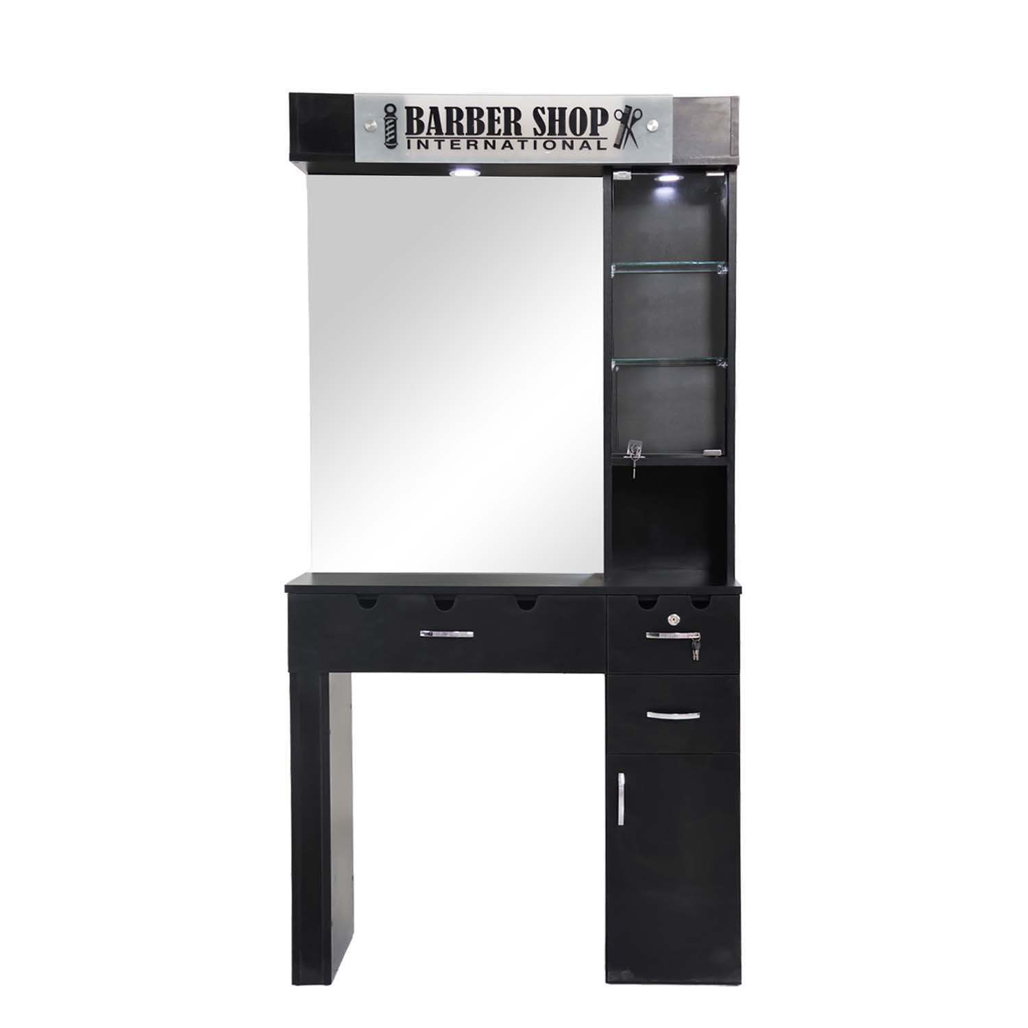 Estación con Espejo LED Negro Pro Ravel 3