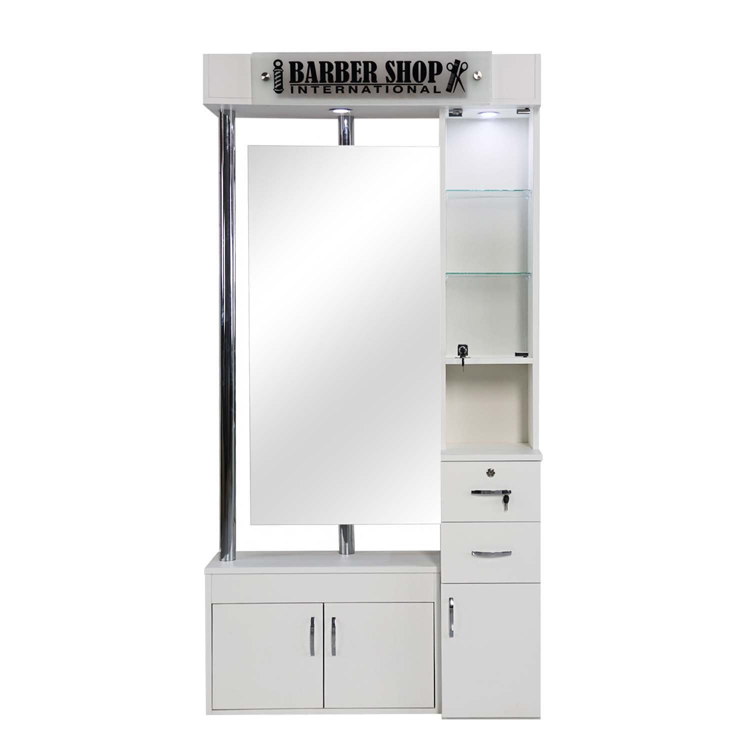 Estación con Espejo LED Profesional Axton (Blanco) 2