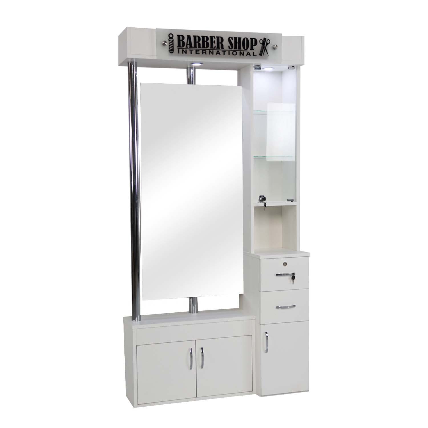 Estación con Espejo LED Profesional Axton (Blanco)