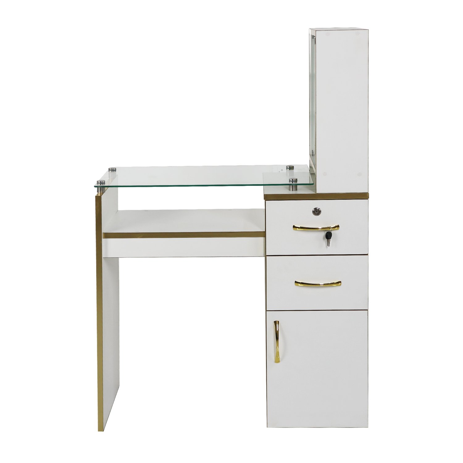 Mesa Manicure Compacto y Elegante Aurelia (Dorado) 2