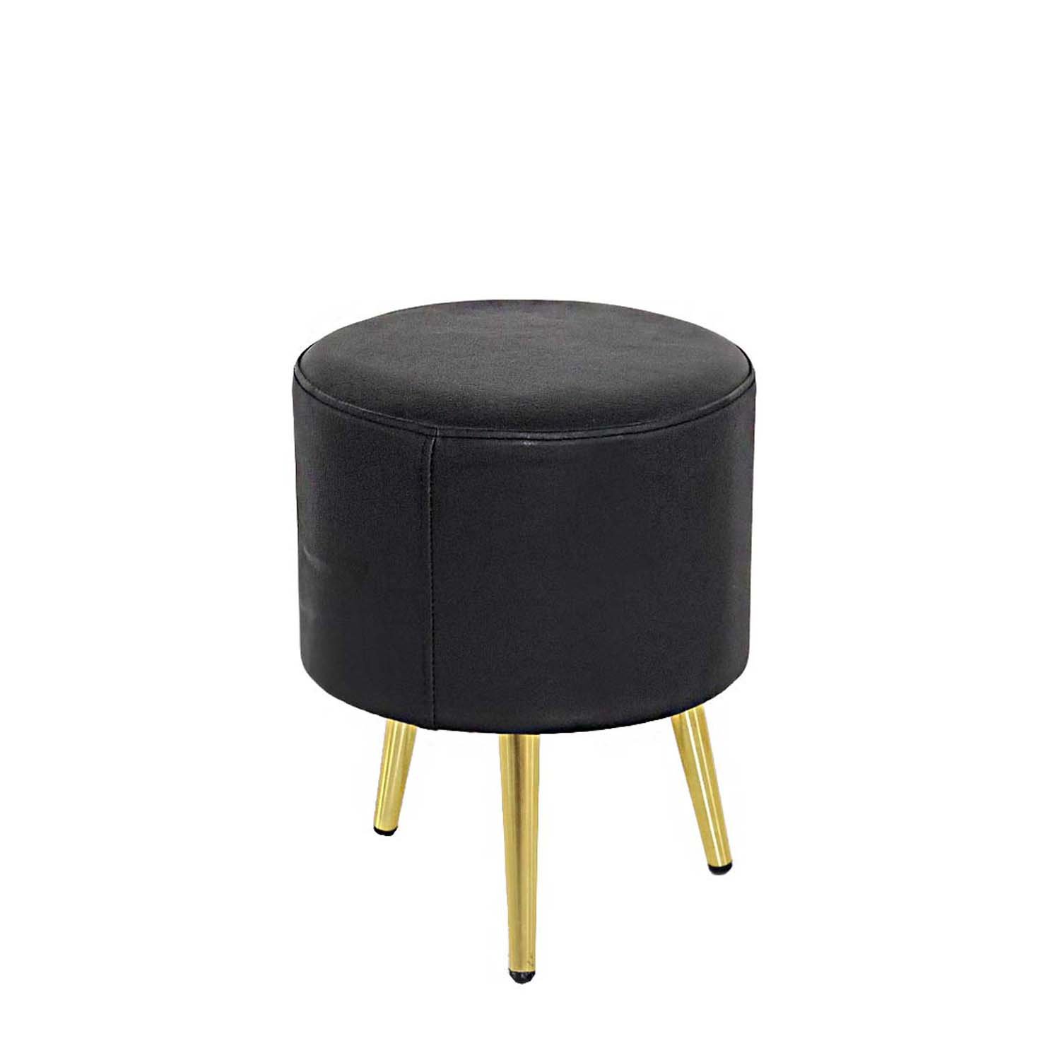 Puff Redondo Glam Aurox (Negro/Dorado) 2