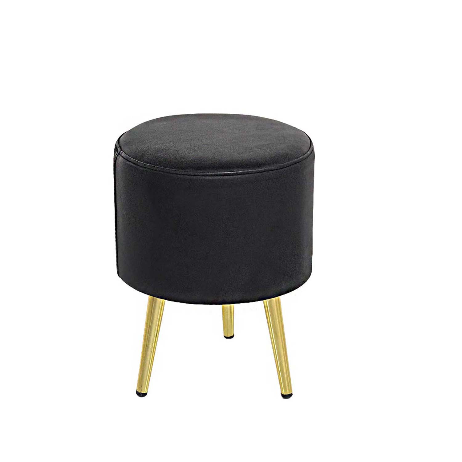 Puff Redondo Glam Aurox (Negro/Dorado) 3