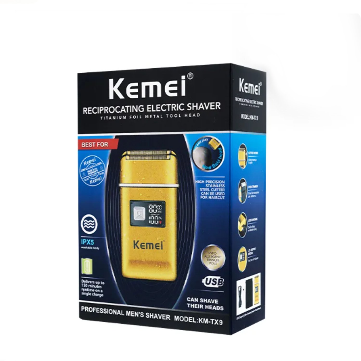 Shaver Kemei LCD SmartGold 3