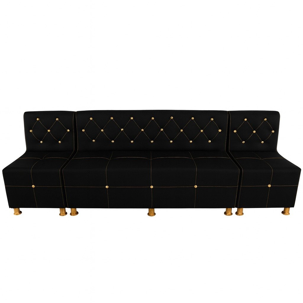 Juego Sillones de Espera Diseño Elegante Dorado