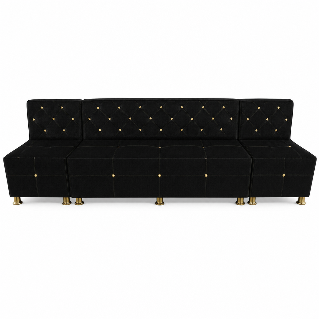 Juego Sillones de Espera Diseño Elegante Dorado