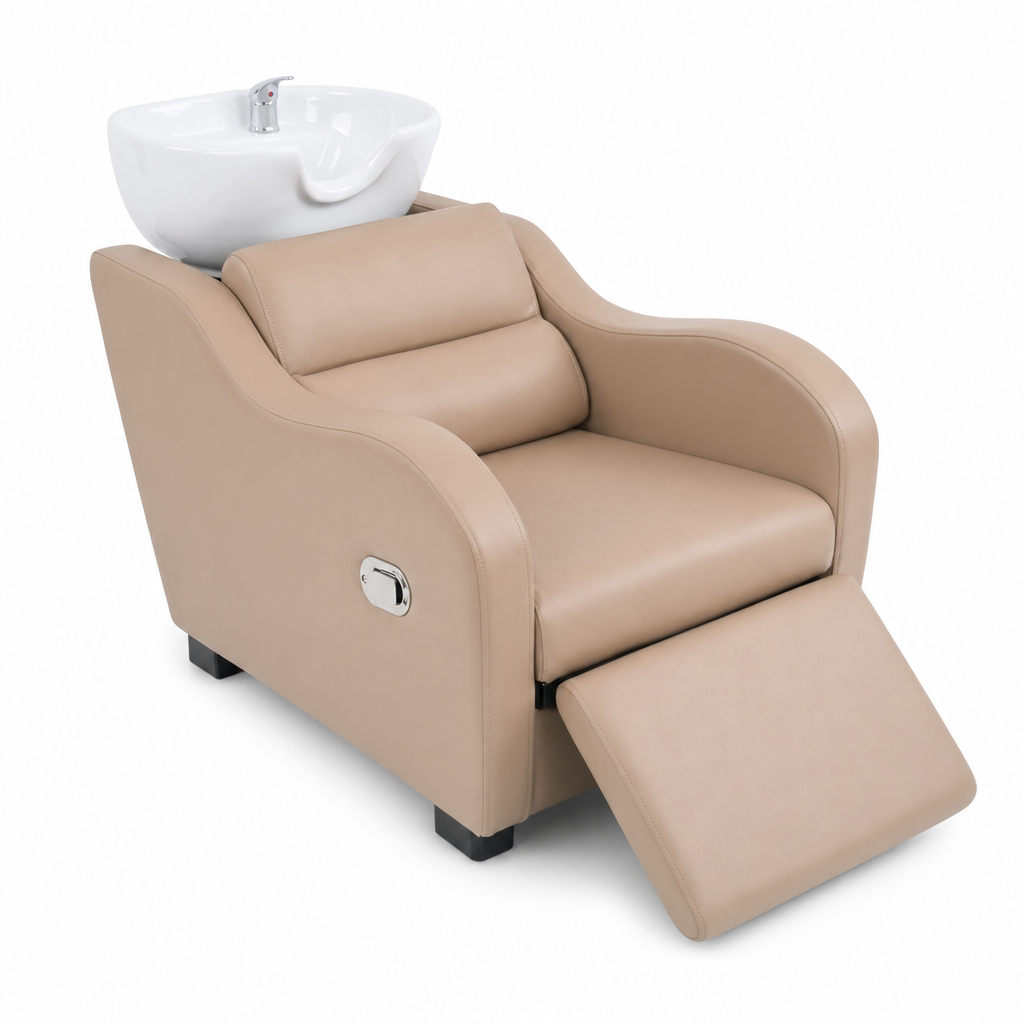 lavacabeza beige con loza