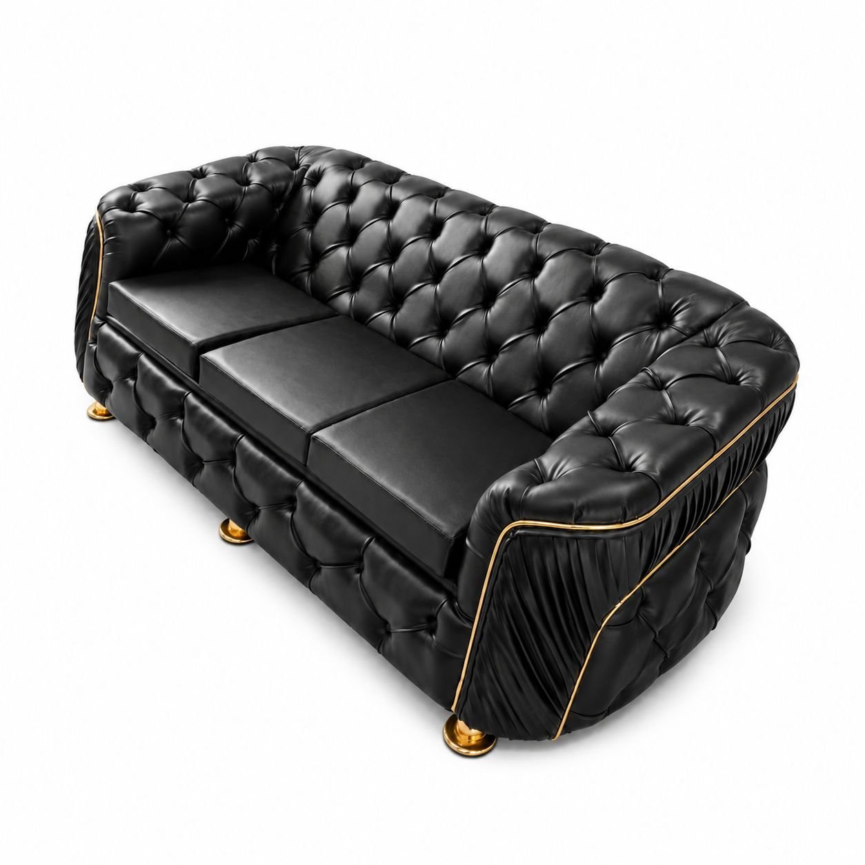 Sofá de Espera Chesterfield Black Gold