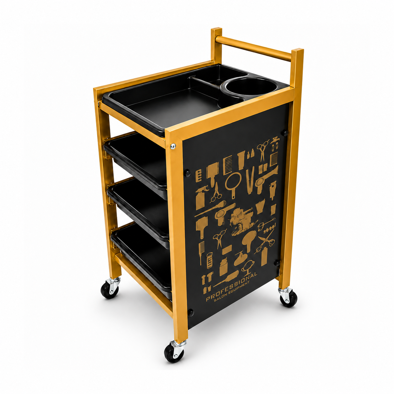 Carrito Auxiliar de Barbería Professional Gold