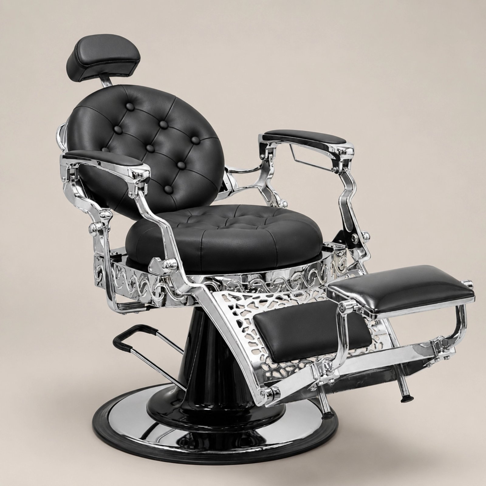 Sillón Barbero Con Acabado Plata Ultra Enzo 3