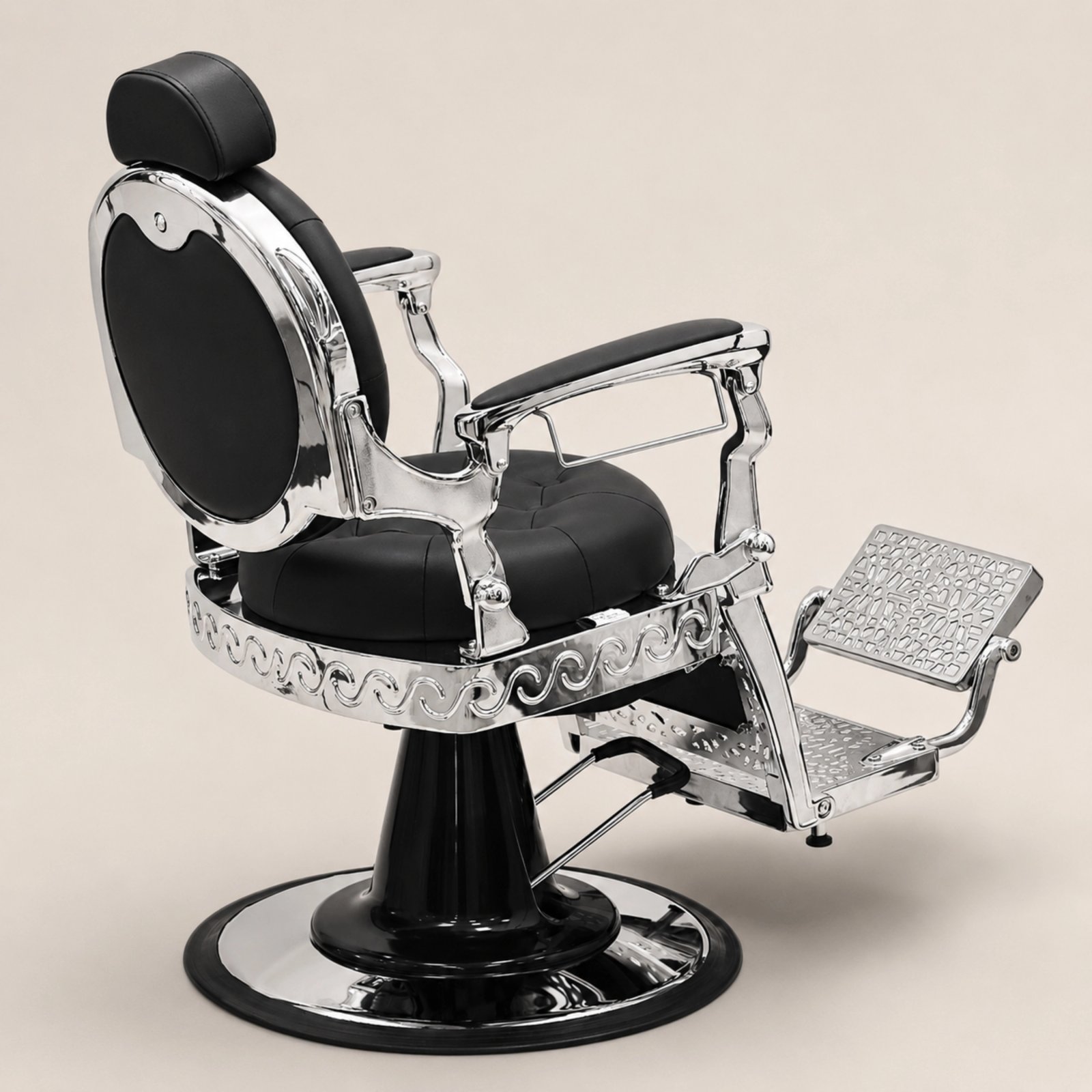 Sillón Barbero Con Acabado Plata Ultra Enzo 4