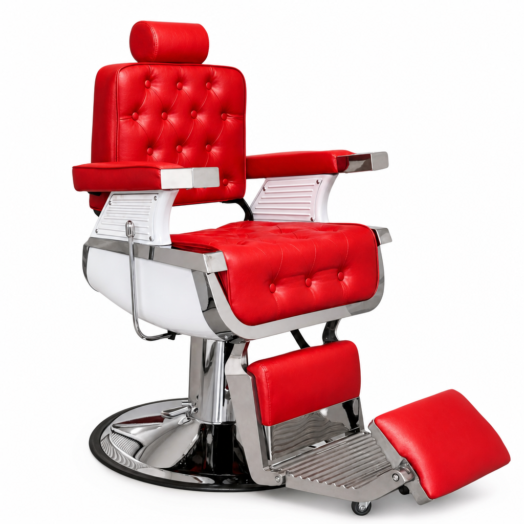 Sillón Barbero Rojo Premium Pro - RED SAM
