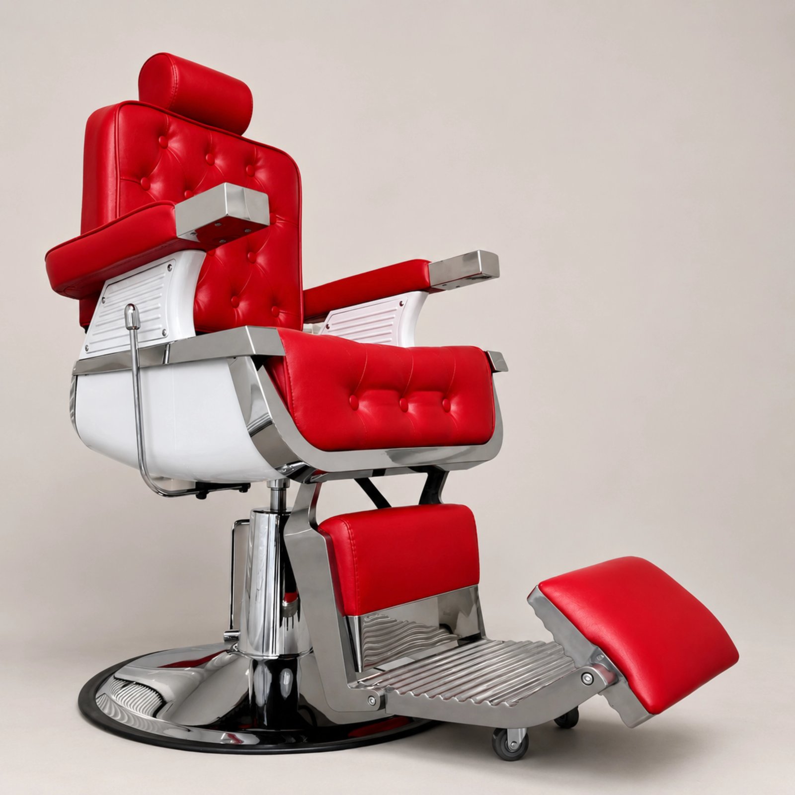 Sillón Barbero Rojo Premium Pro - RED SAM 4