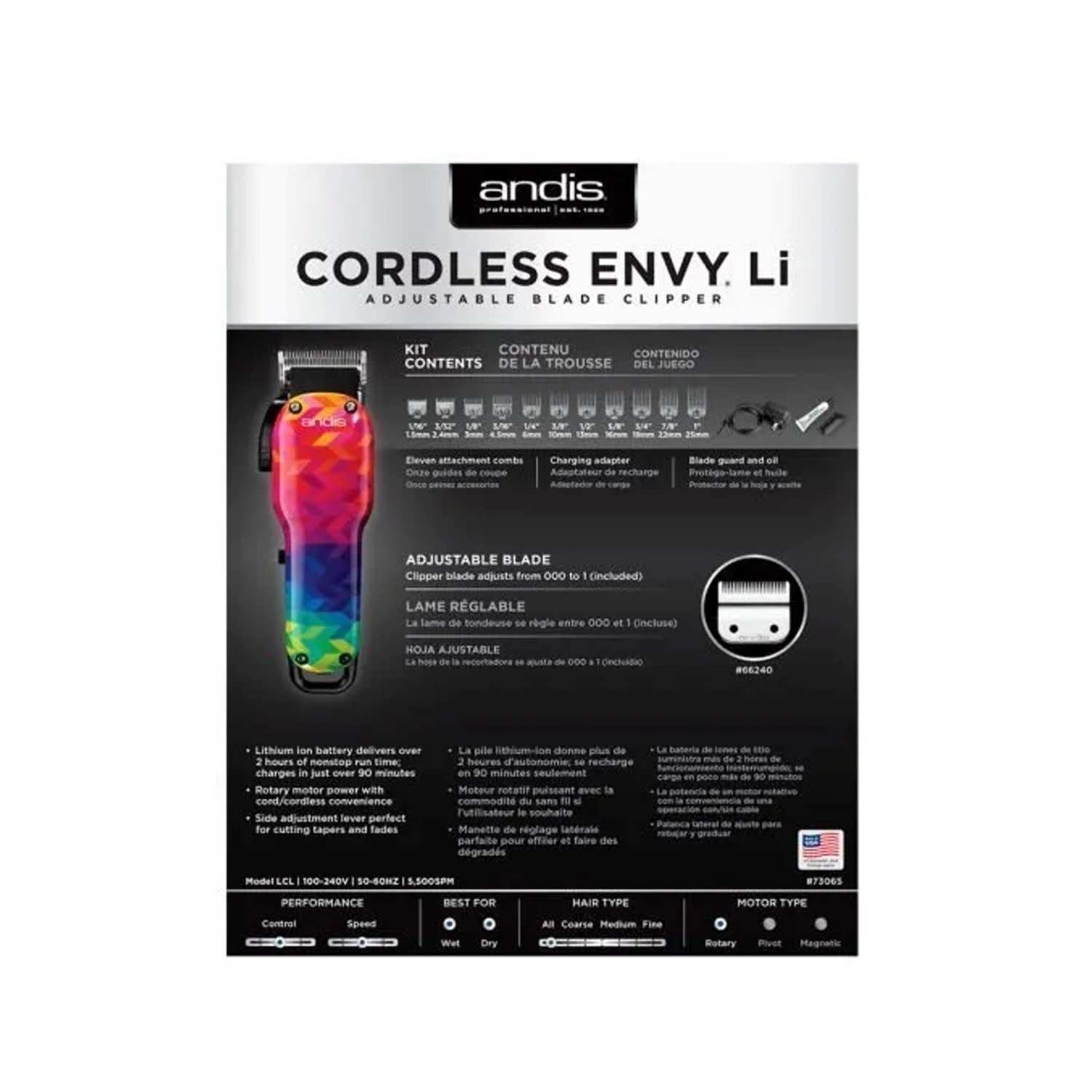 Maquina Clipper Envy Li Cordless Andis 4