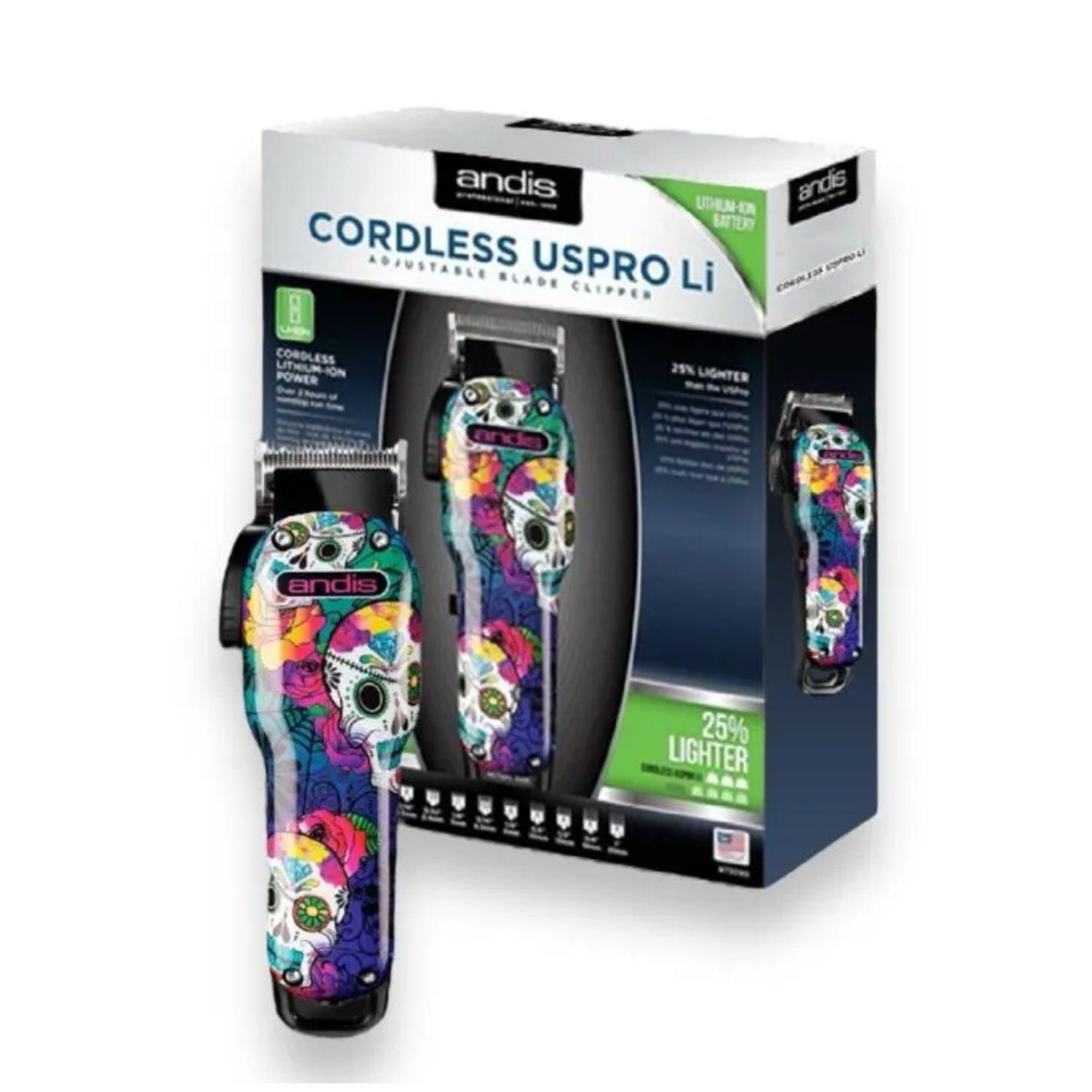 Maquina Clipper USPro Li Sugar Skull Andis