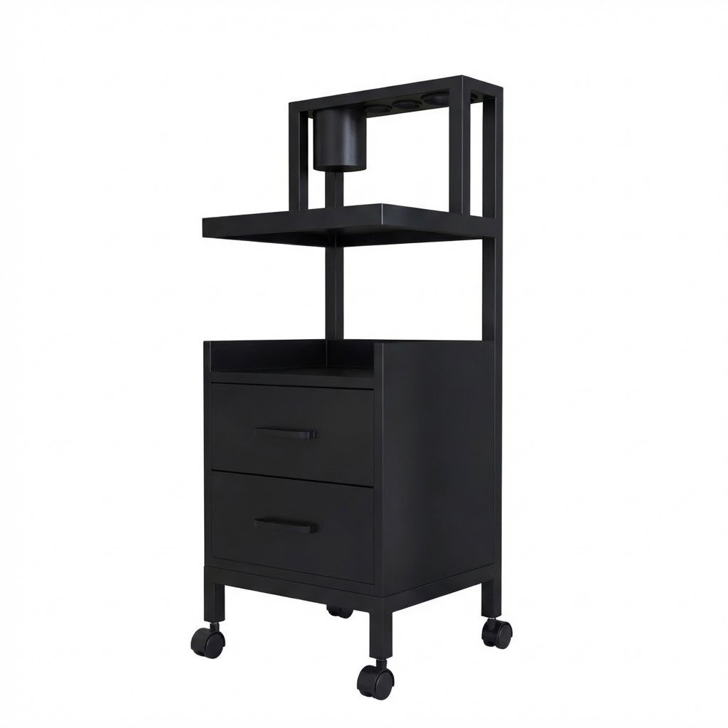 Gabinetes de peluquería de moda Jiuyi Negro