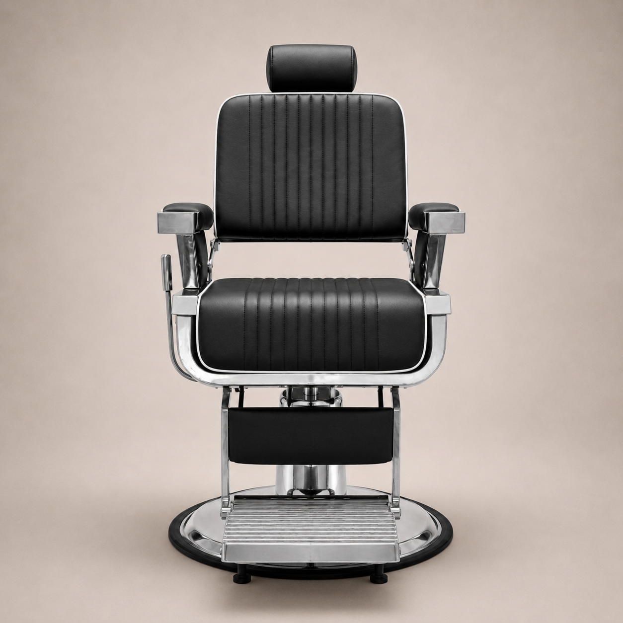 Sillon de Barbero Reclinable con Tapiceria negra 2