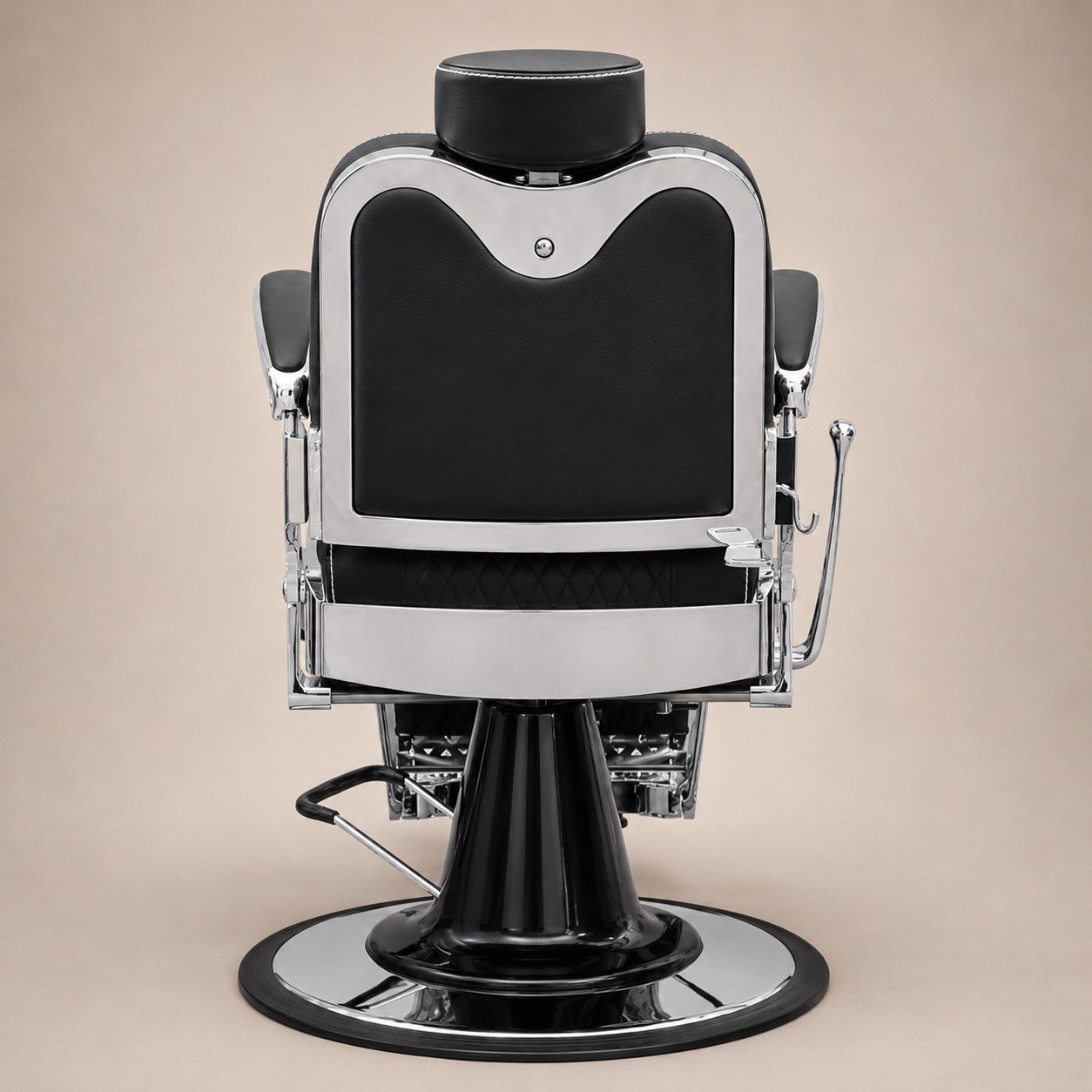 Sillon de Barbero Reclinable con Tapiceria negra 4