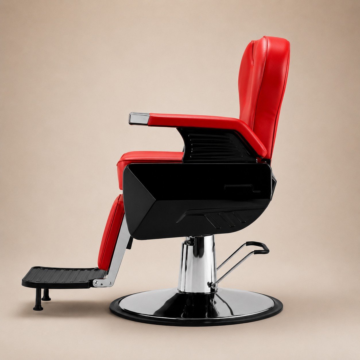 Sillón Barbero Estilo Simple y Único Harly Red Classic 3