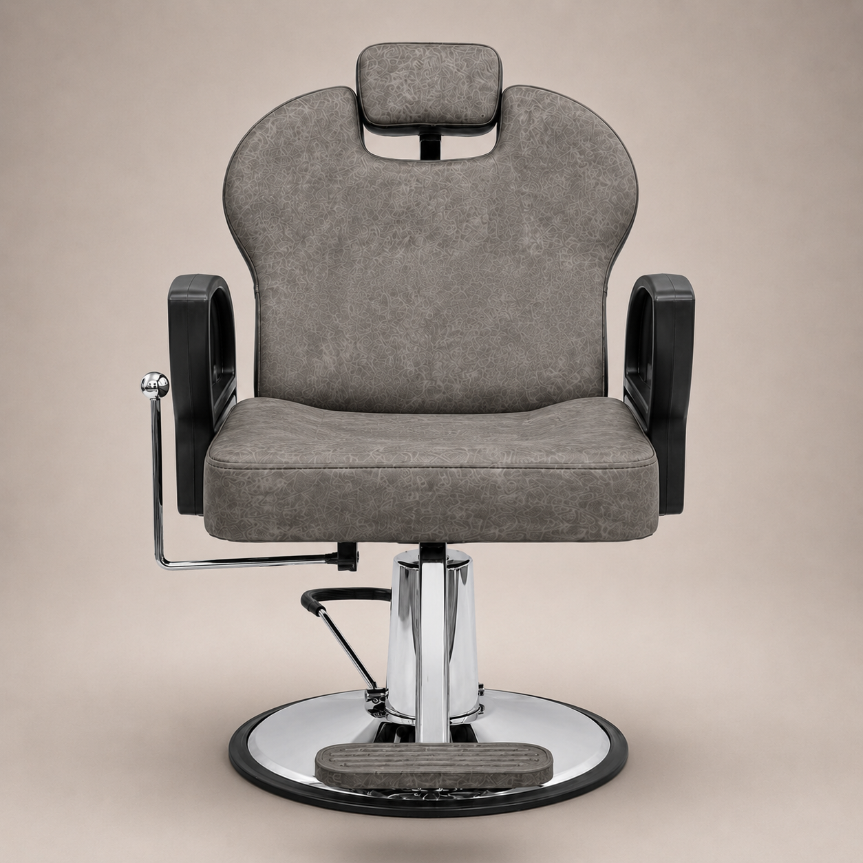 Sillón Barbero Jaspeado Gris Estilo Moderno 3