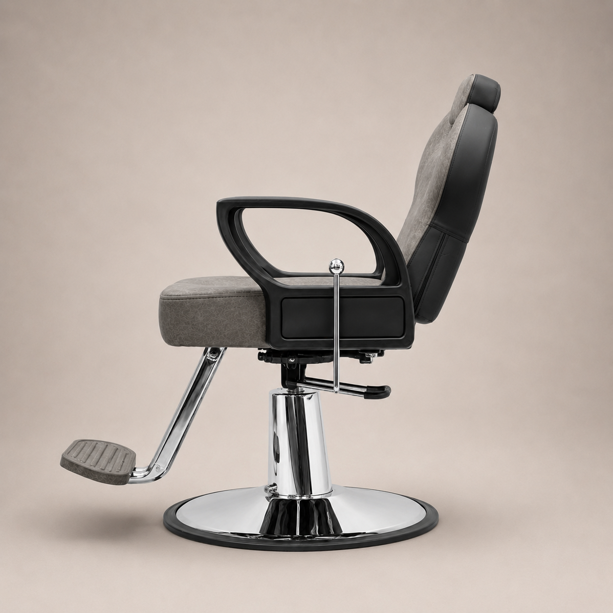 Sillón Barbero Jaspeado Gris Estilo Moderno 4
