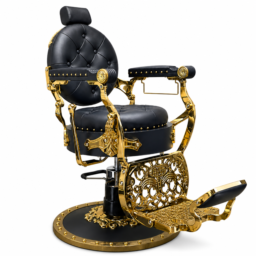 Sillón Barbero Innovación Exclusiva Golden Royal