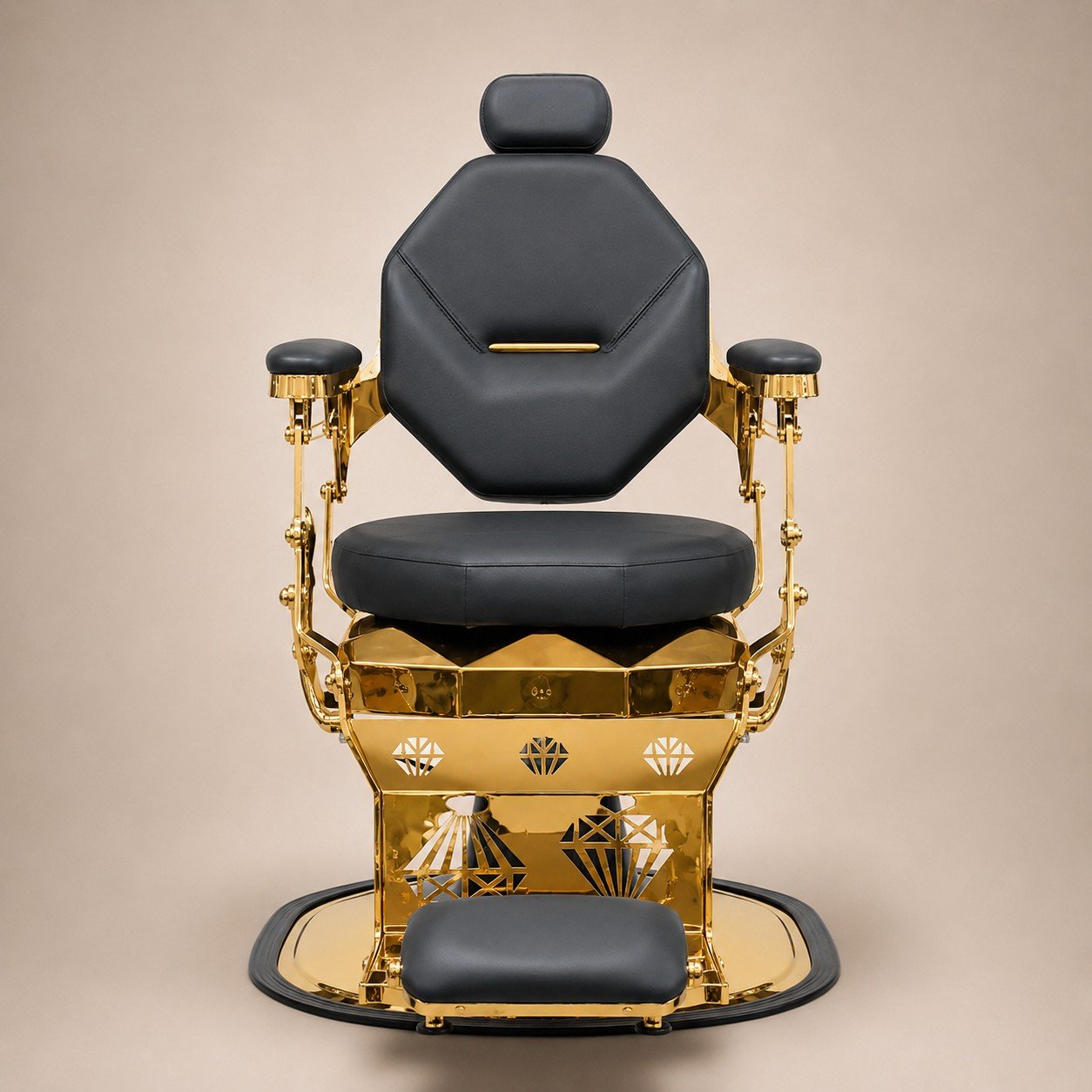 Sillón Barbero Con Diseño Profesional Golden 2