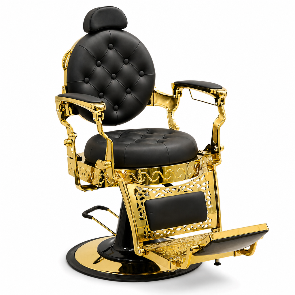 Sillon Barbero Gold Estilo Moderno Pro Hero Golden