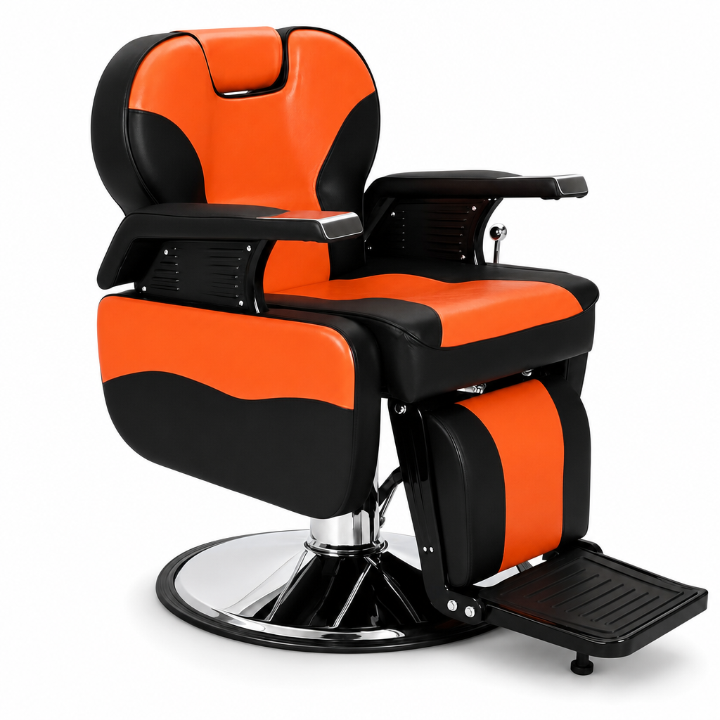 Sillón Barbero Diseño Atractivo Único Harly Orange