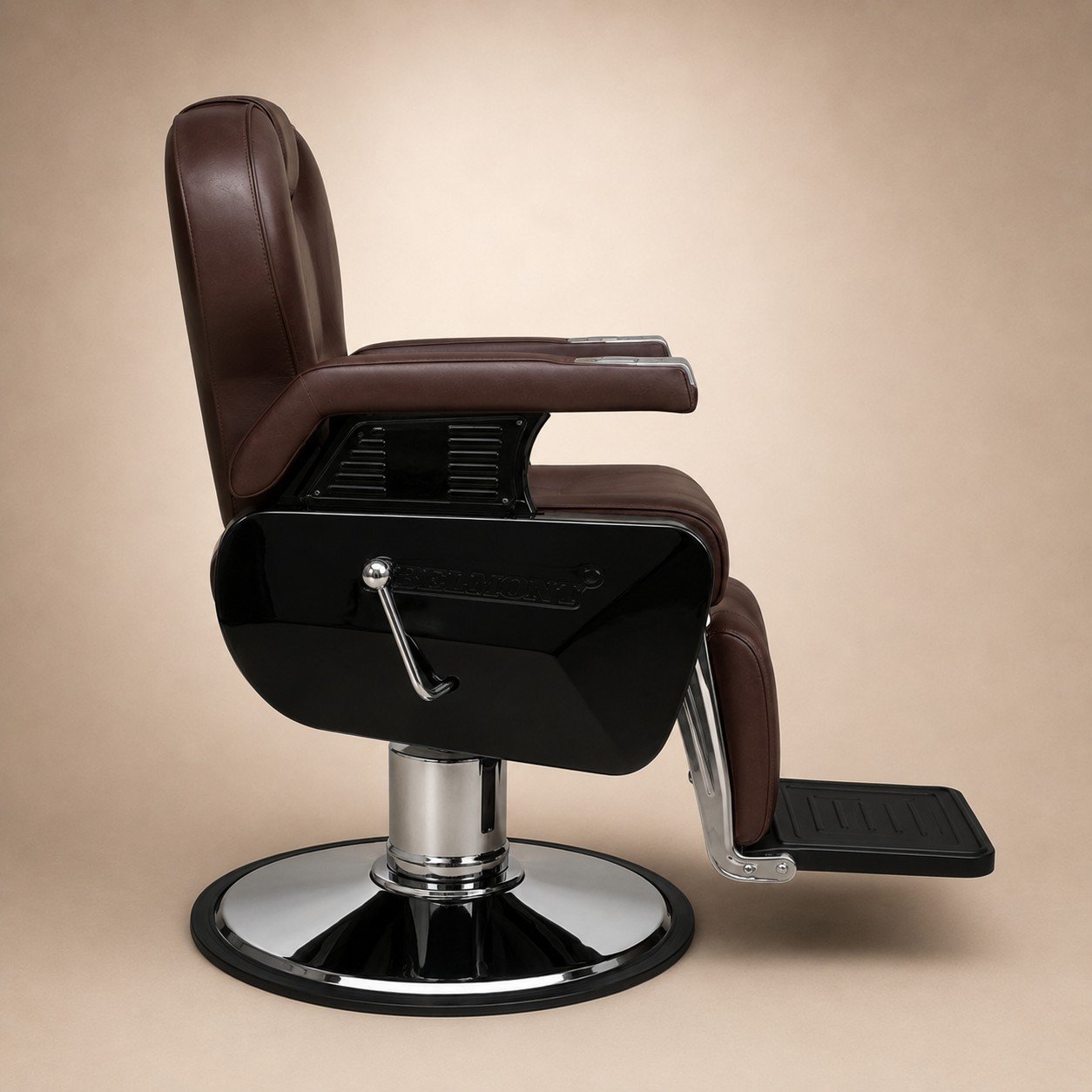 Sillón Barbero Estilo Elegante Único Harly Brown Classic 3