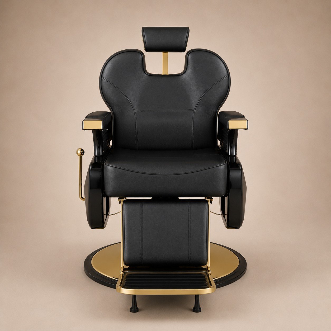 Sillón Barbero Estilo Elegante Único Gold Classic 2