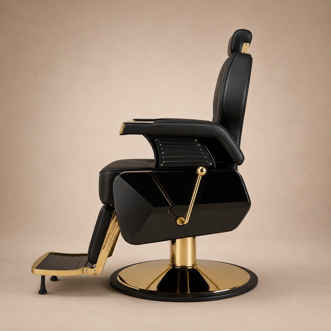 Sillón Barbero Estilo Elegante Único Gold Classic 3
