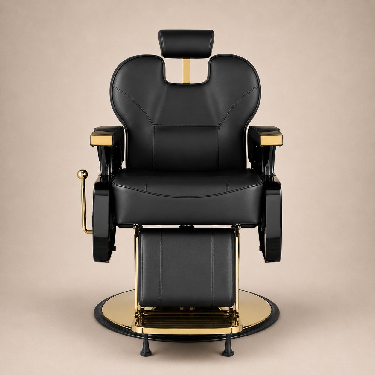 Sillón Barbero Estilo Moderno Único Harley Gold Premium 2