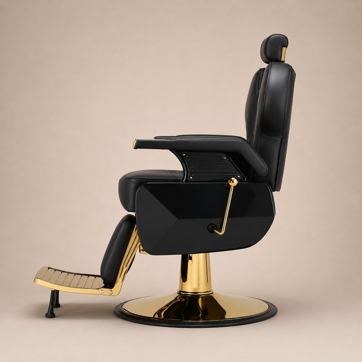 Sillón Barbero Estilo Moderno Único Harley Gold Premium 3