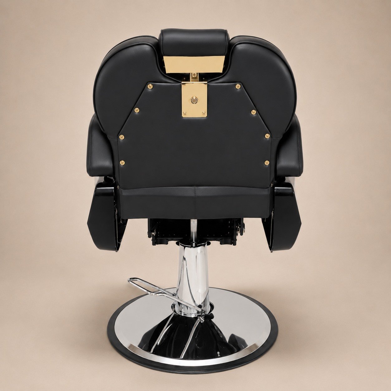 Sillón Barbero Estilo Moderno Único Harley Gold Premium 4