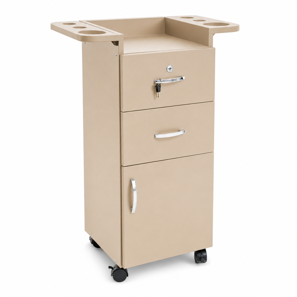 Carrito Auxiliar con Cajones y Puerta Beige coffee pot #827V