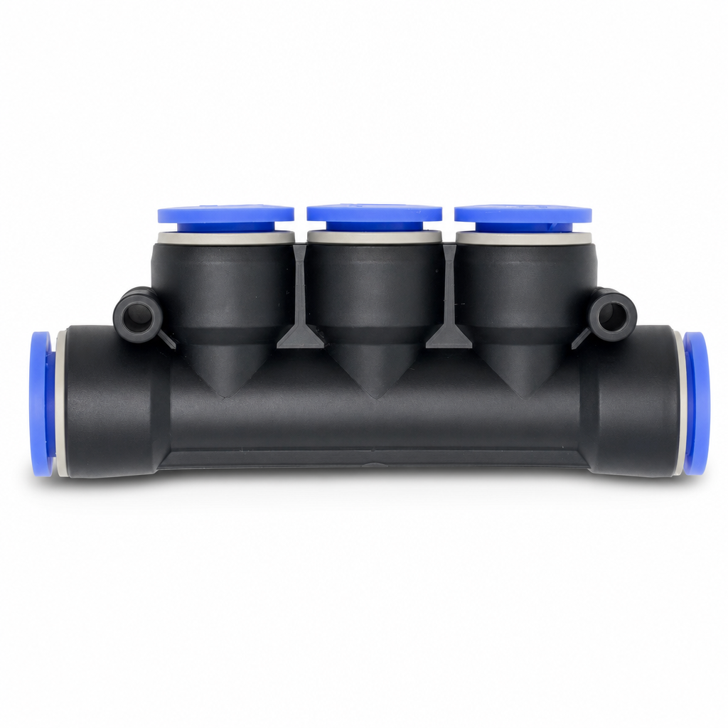 Conector Tipo T 1/4 Aire Triple