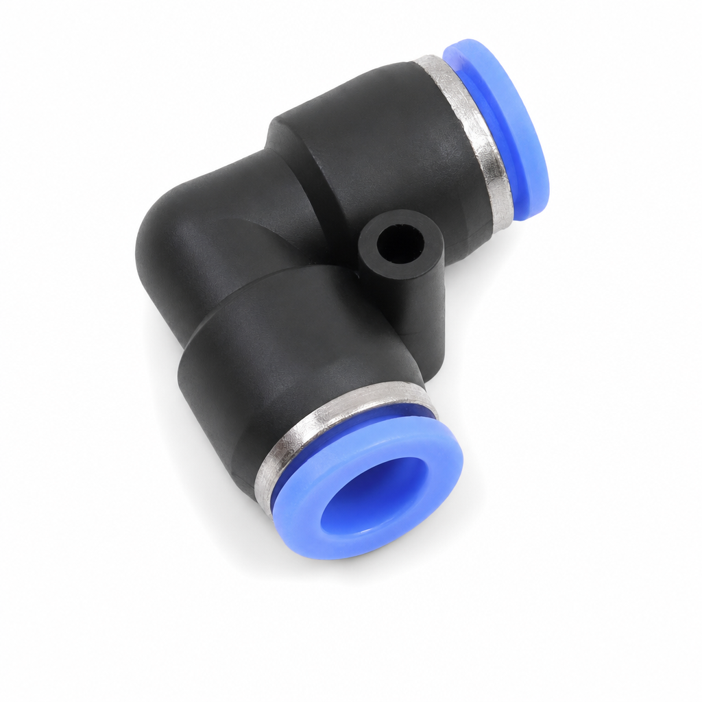 Conector Codo Aire 1/4 Plástico