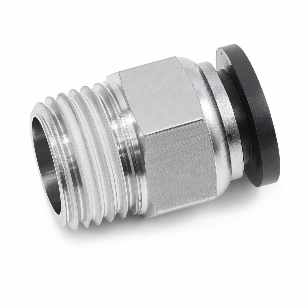 Conector Recto Neumatico 10mm x 1/4 Neumático