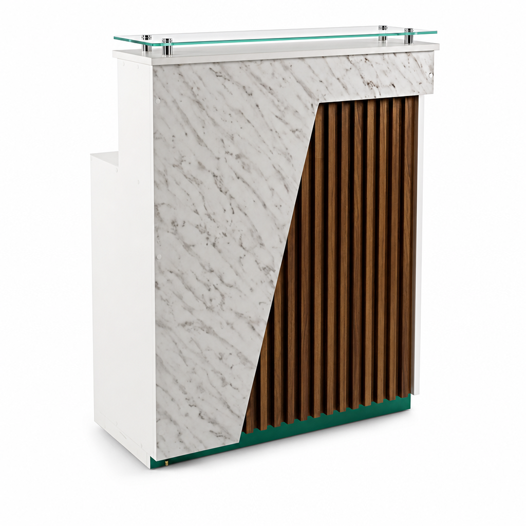 Counter de Recepción White Brown - MARBLE BROWN.