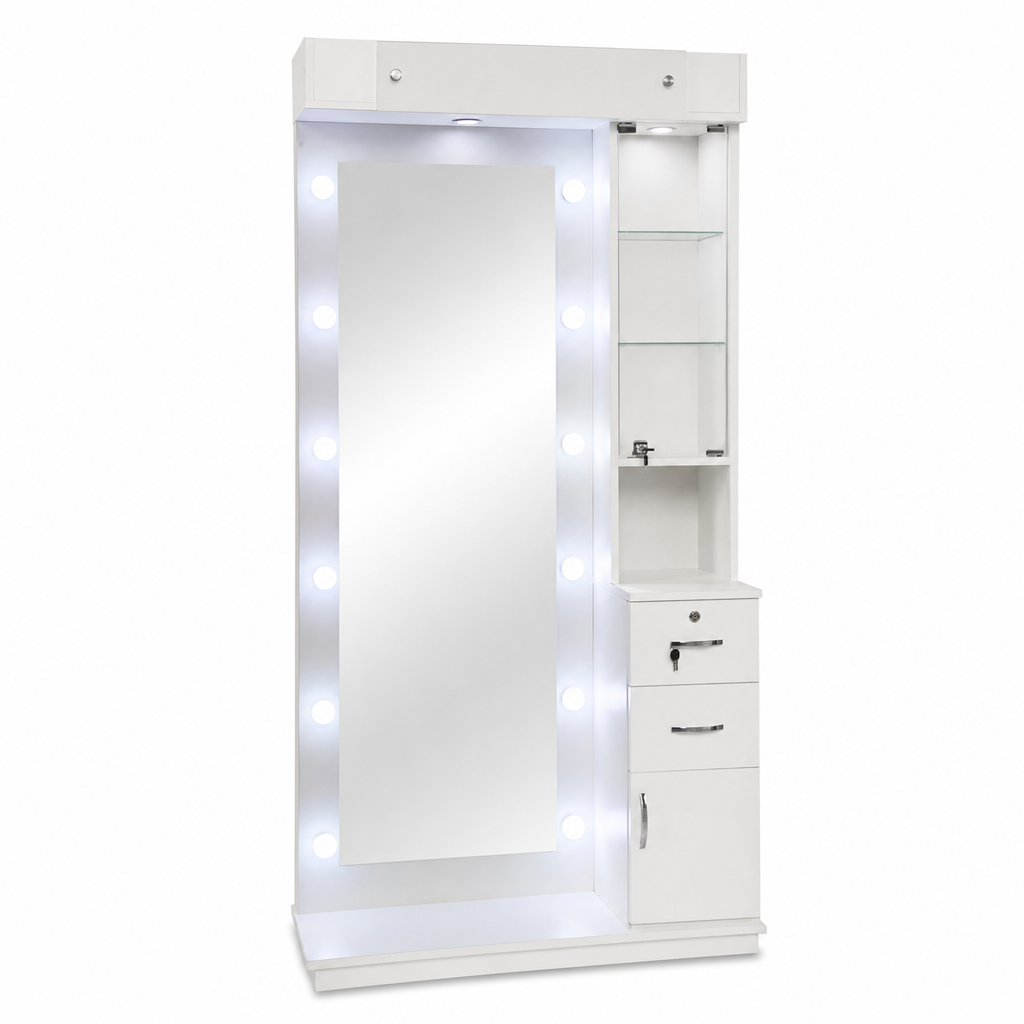 Estación con Espejo LED Estilo Urbano Mirel (Blanco)