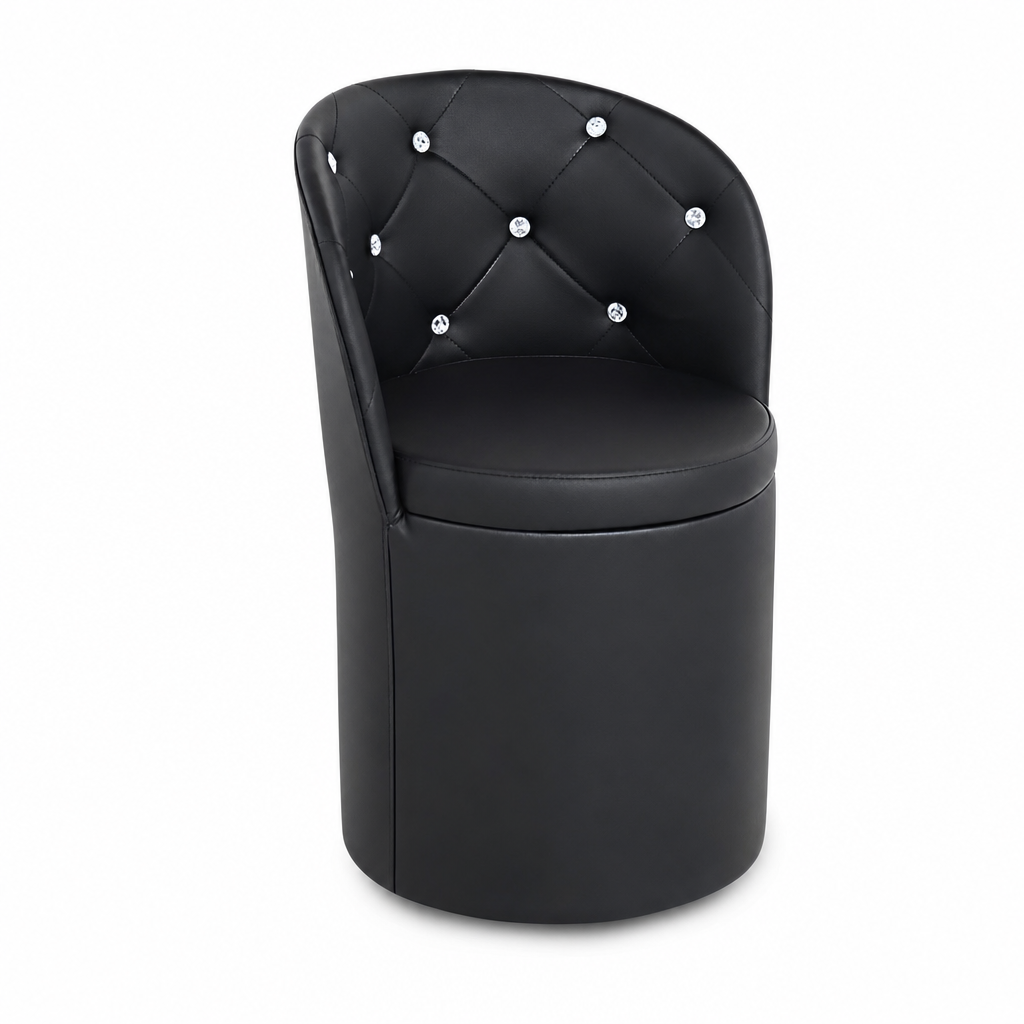 Puff con Respaldo Glam Nocta (Negro)
