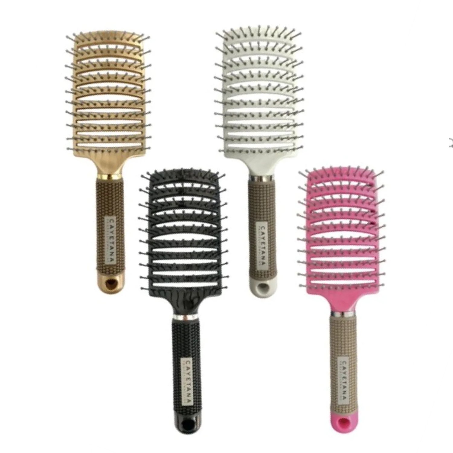 Kit de Cepillo Ventado Cayetana - zDorado, Negro, Blanco, Rosa.